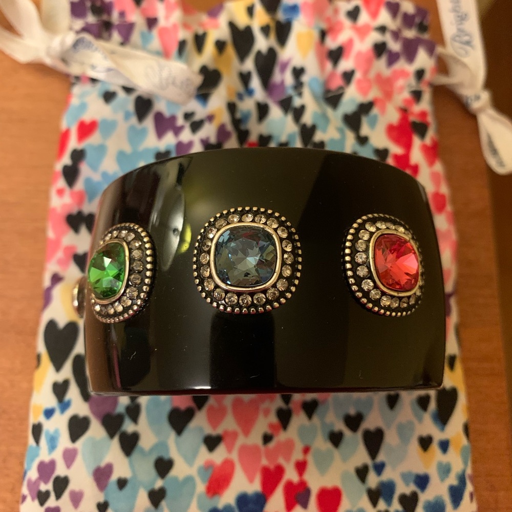 Brighton black cuff with gemstones.NWOT!